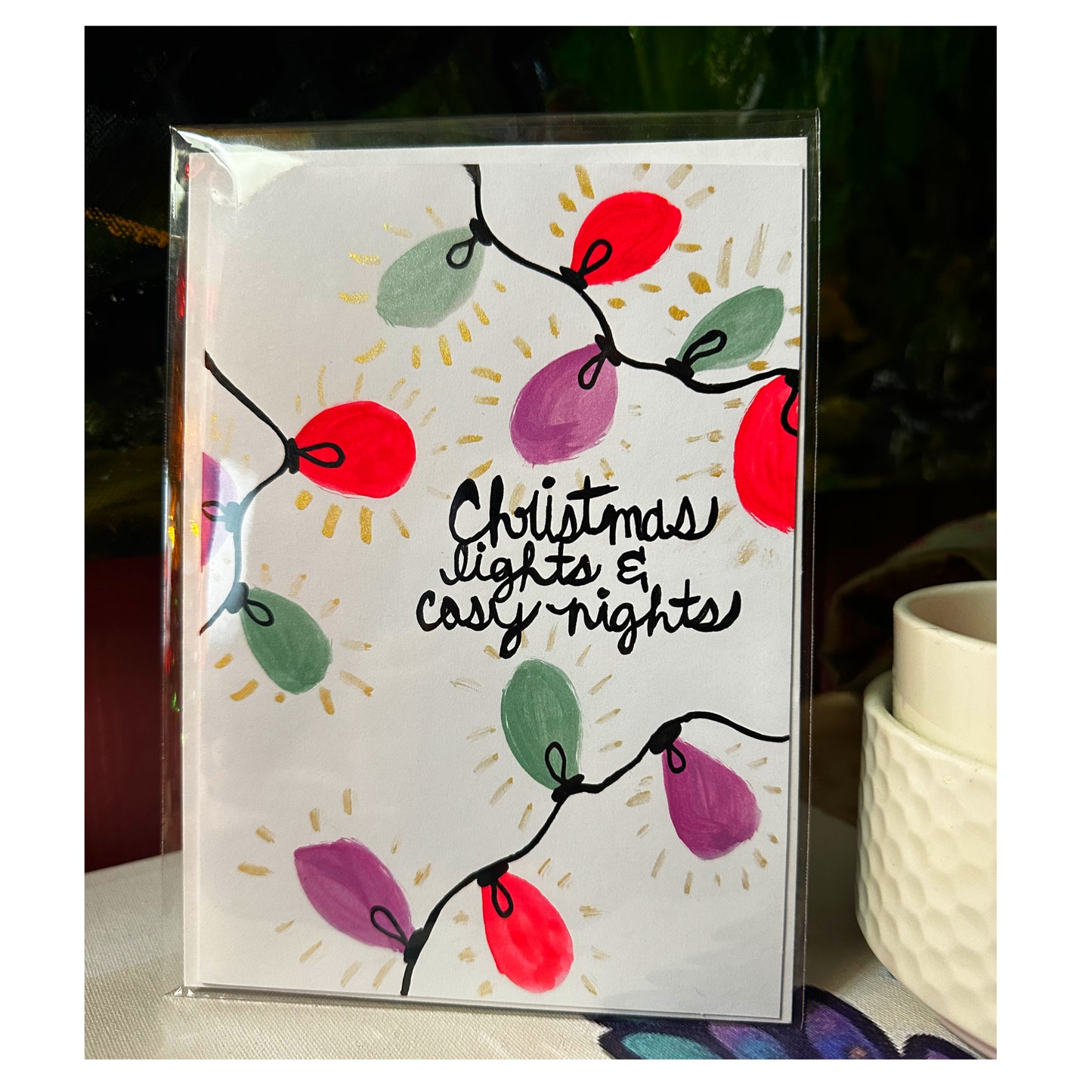 Christmas Lights & Cozy Nights greeting card