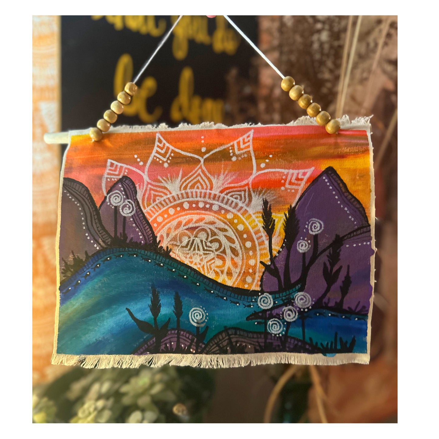 Water & Mountain wall hanging