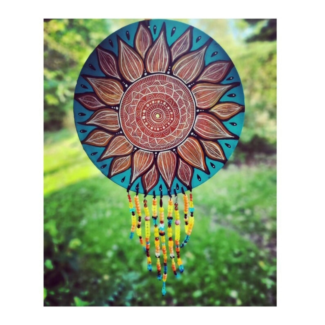 Sunflower Beaded Vinyl Record