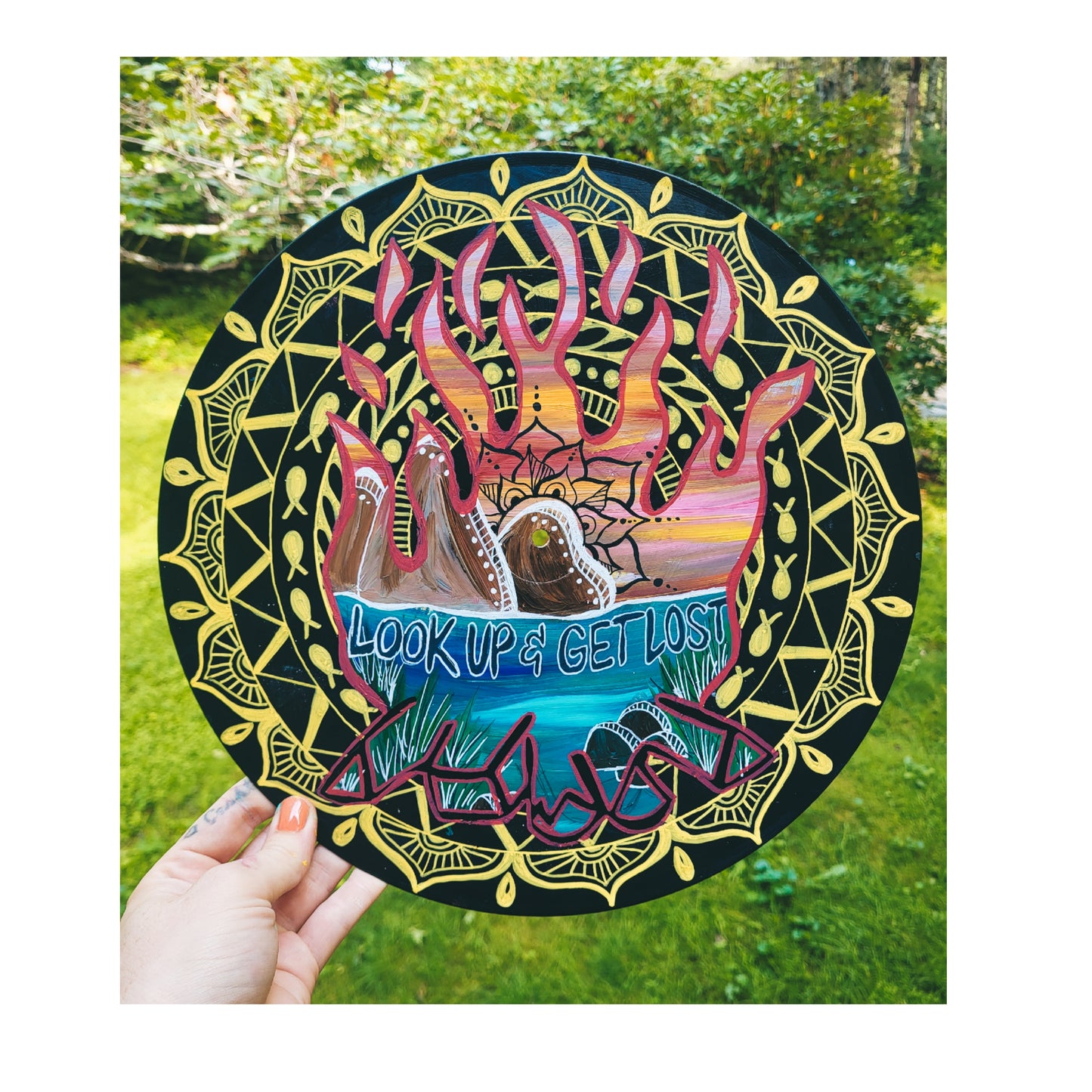 Look up & Get Lost Handpainted Vinyl record