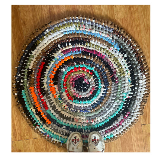 Colourful Amish Knot Rag Rug