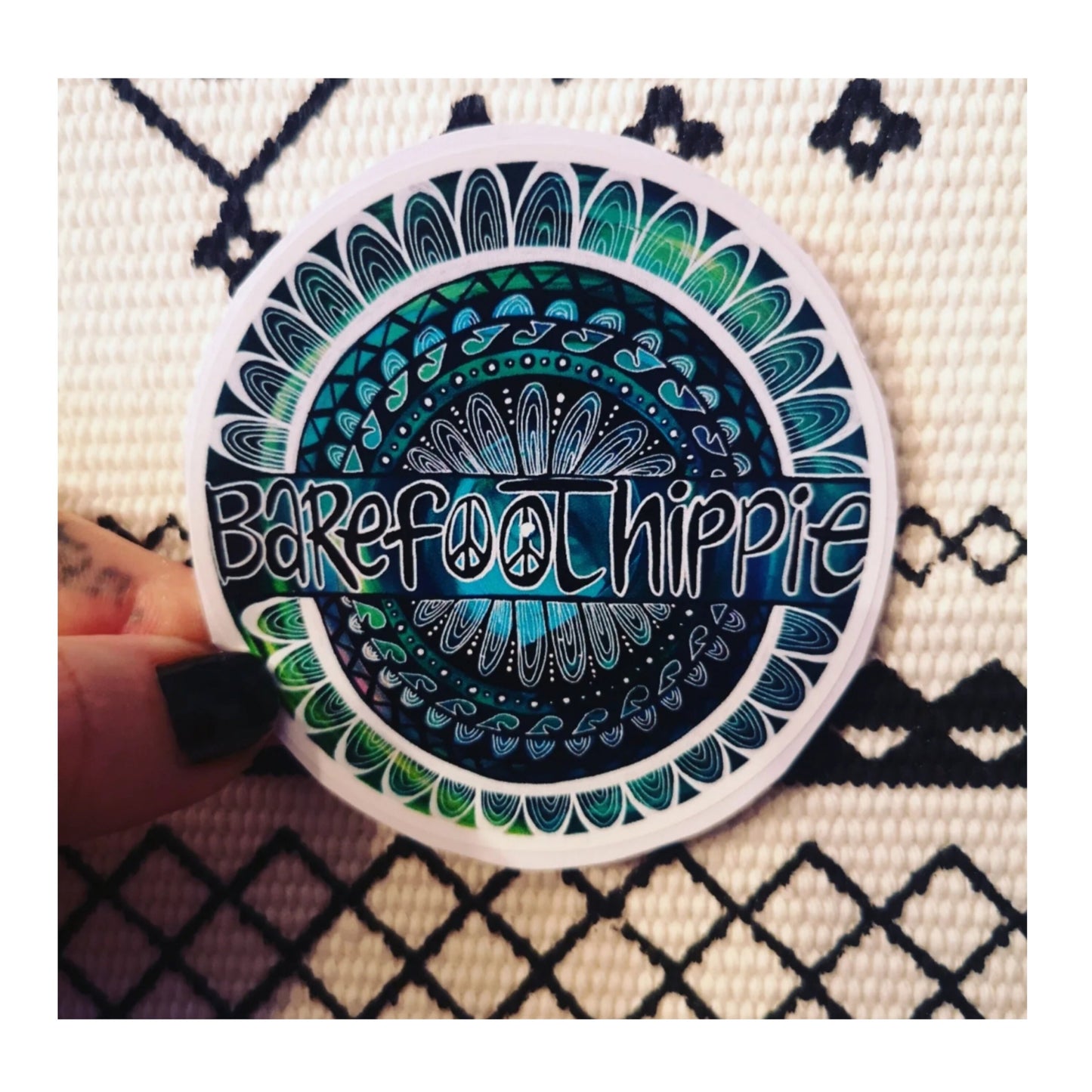 Barefoot Hippie Sticker