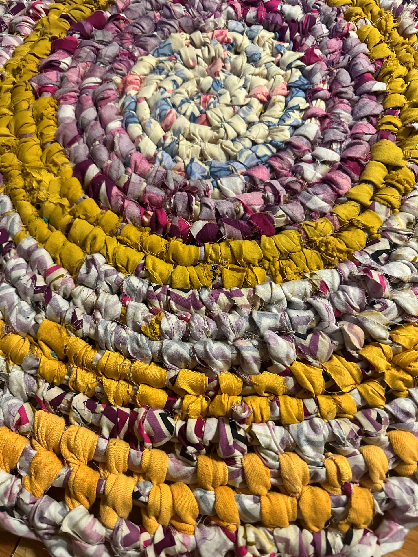 Pinks & Yellow Amish Knot Rag Rug
