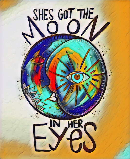 The Moon in Her Eyes Art Print