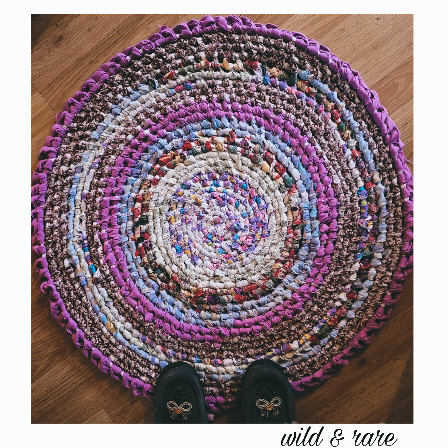 Purples Amish Knot Rag Rug