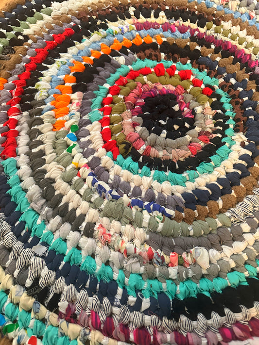 Colourful Amish Knot Rag Rug