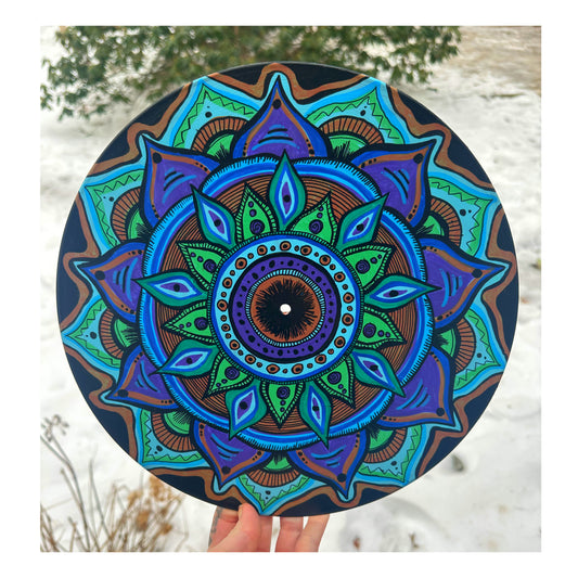 Colourful Mandala Vinyl Record