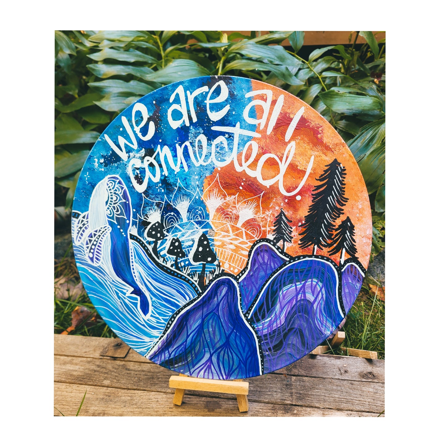 We Are All Connected Handpainted Vinyl Record