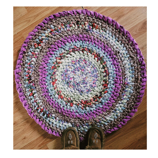 Purples Amish Knot Rag Rug