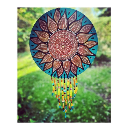 Sunflower Beaded Vinyl Record