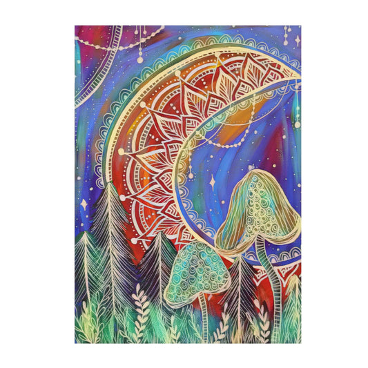 Mushroom & Moon Art Print