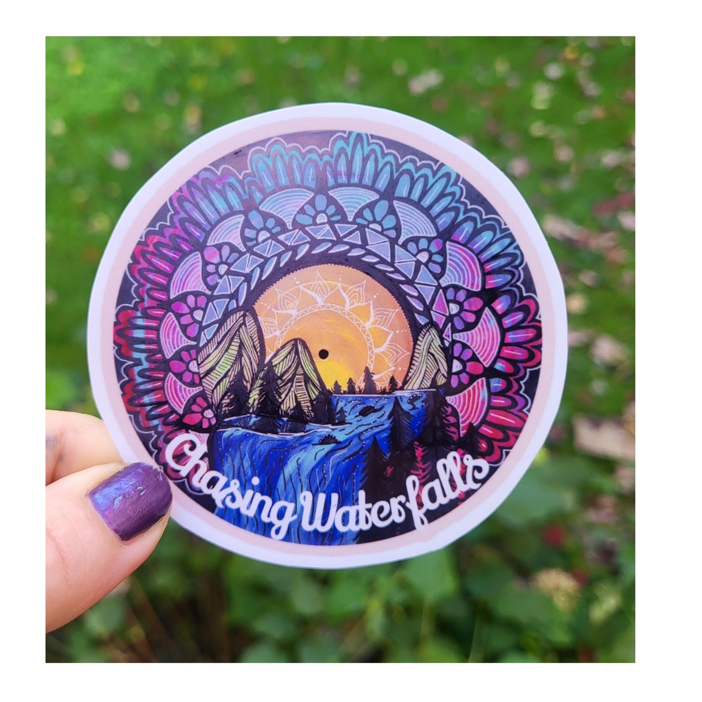 Chasing Waterfalls Sticker