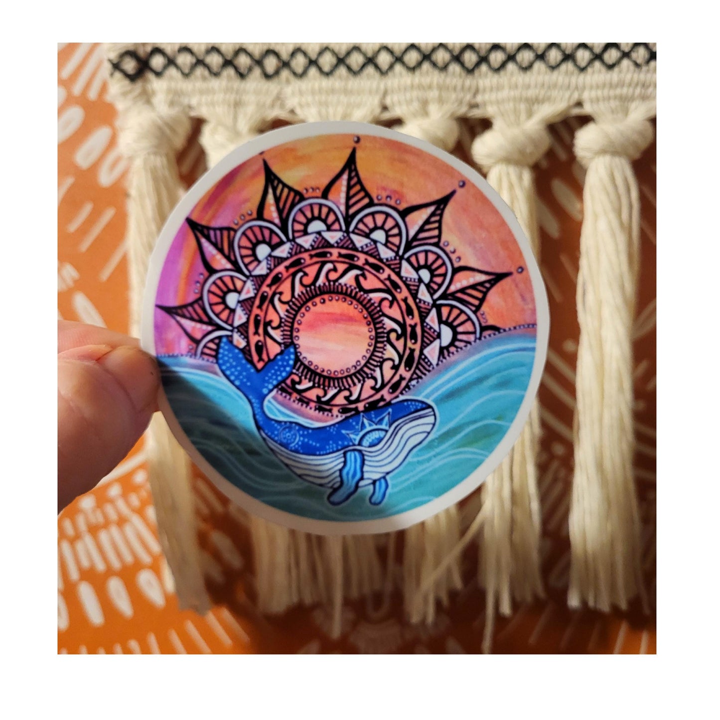 Whale Mandala Sticker