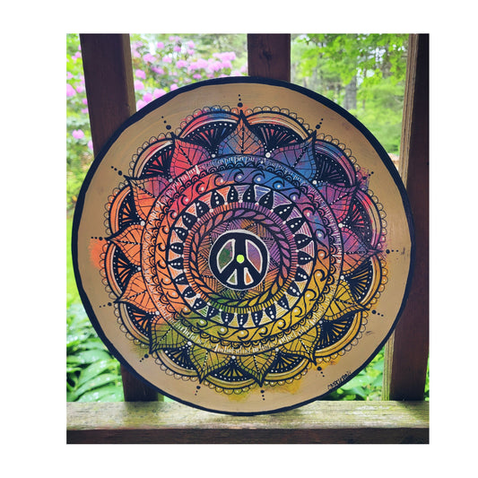 Peace Rainbow Mandala Vinyl Record