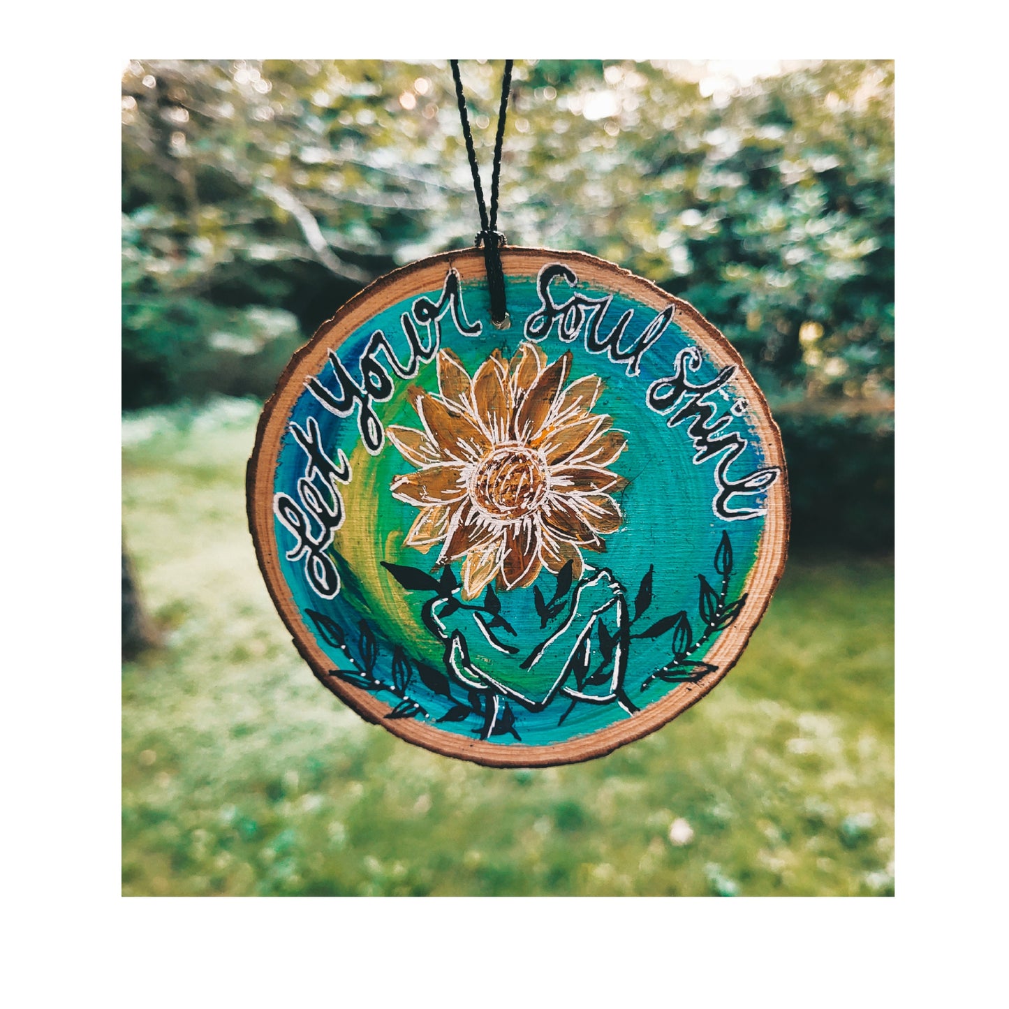 Let Your Soul Shine Wood Slice Ornament