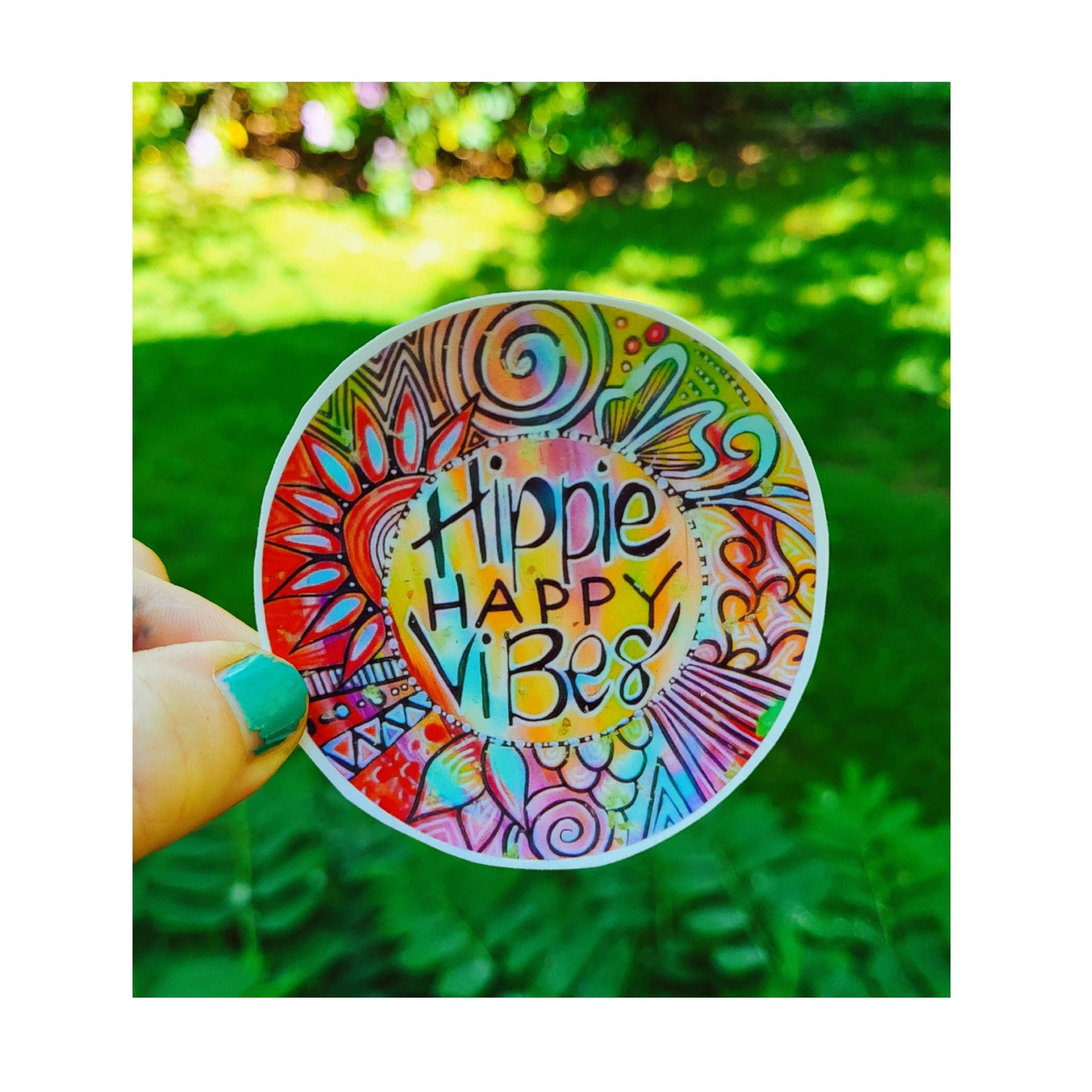 Happy Hippie Vibes Sticker