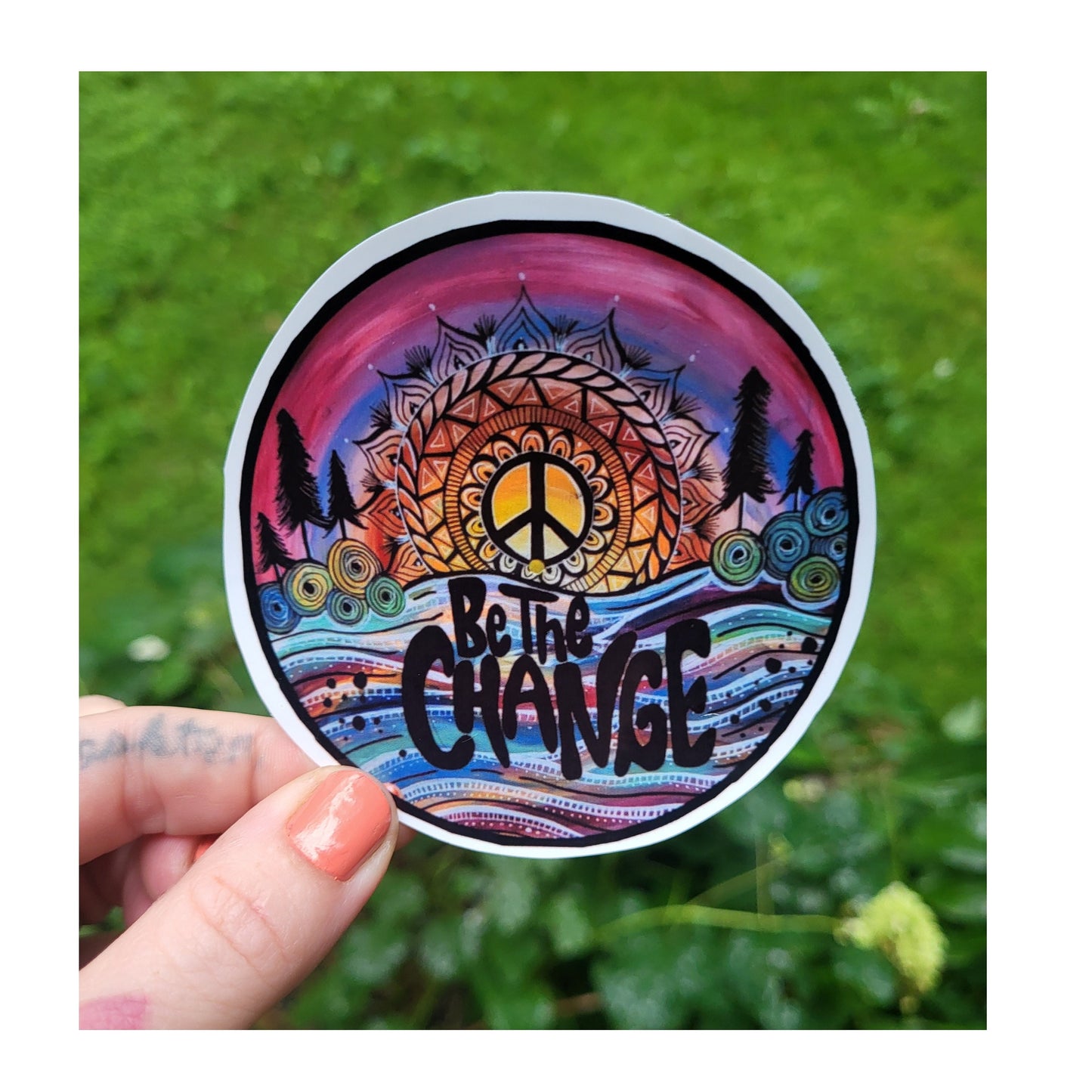 Be The Change Sticker